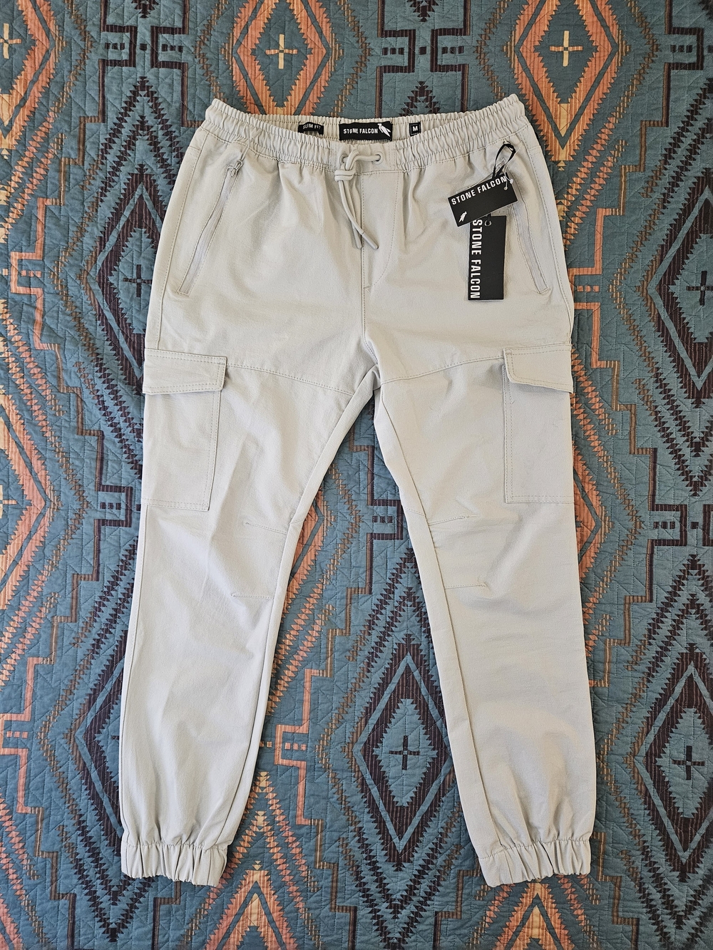 Men's Cargo Joggers — Light Gray